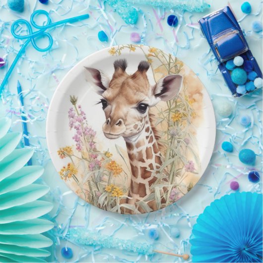 Giraffe Pappteller (Party)