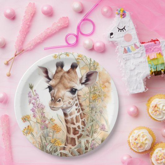 Giraffe Pappteller (Party)