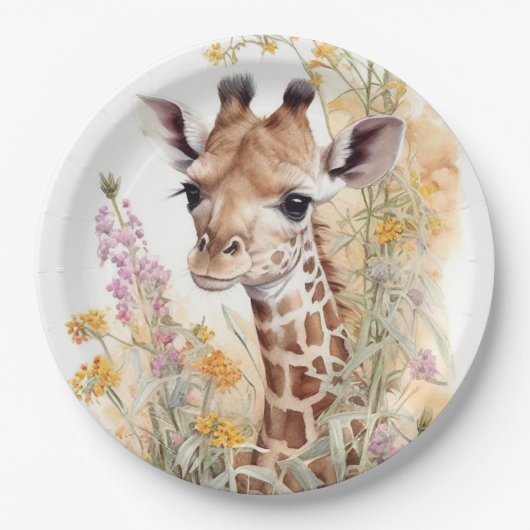 Giraffe Pappteller (Vorderseite)