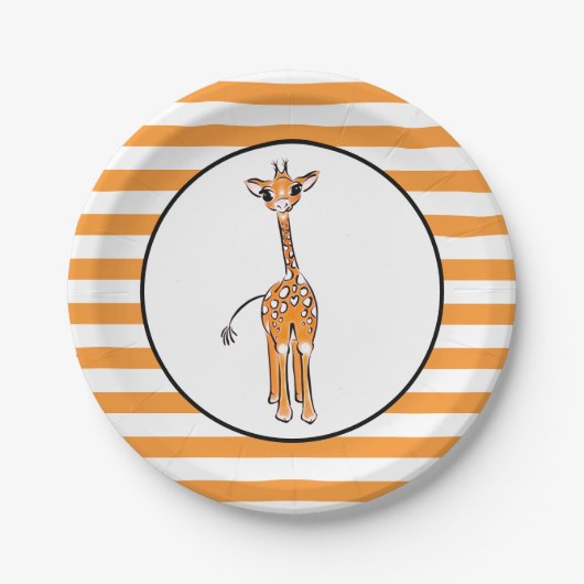 Giraffe Pappteller (Vorderseite)