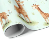 Giraffe Parade Baby Gift Wrap Geschenkpapier (Rolleneckpunkt)