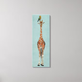 GIRAFFE & PARROT LEINWANDDRUCK (Vorderseite)