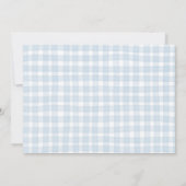 Giraffe Party Animal Birthday Einladung - Blau (Rückseite)