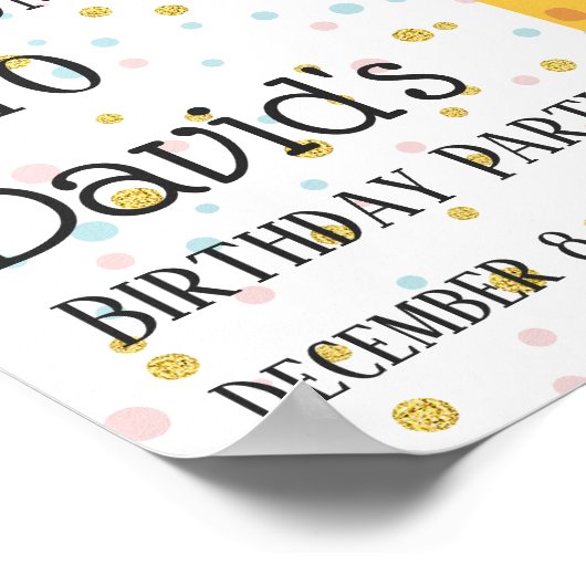 Giraffe, Party-Begrüßungszeichen Poster (Ecke)