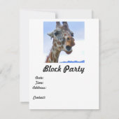 Giraffe-Party Einladung (Rückseite)