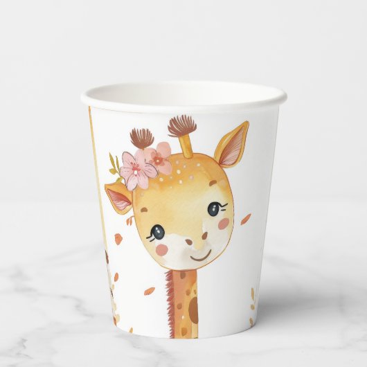 "Giraffe Party Paper Cup" Pappbecher (Rückseite)