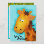 Giraffe Party Personalisierte Einladungen (Vorne/Hinten)