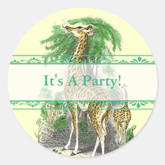 Giraffe Party Stickers (Vorderseite)
