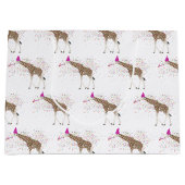 Giraffe Partying Safari Tiere mit einem Party Große Geschenktüte (Vorderseite)