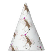 Giraffe Partying Safari Tiere mit einem Party Partyhütchen (Rechts)