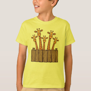 Giraffe-Peek-Squad – Fence Friends T-Shirt