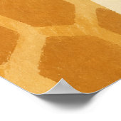 Giraffe Peek Wasserfarbe Whimsical Kunstposter Poster (Ecke)