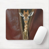 Giraffe Peeking von einem Zipper Mousepad (Mit Mouse)
