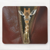 Giraffe Peeking von einem Zipper Mousepad (Vorne)