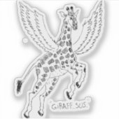 Giraffe + pegasus = Giraffsus Aufkleber (Vorderseite)