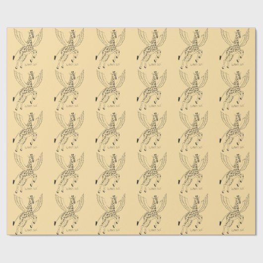 Giraffe + pegasus = Giraffsus Geschenkpapier (Flach)