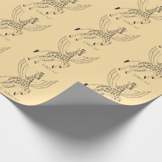 Giraffe + pegasus = Giraffsus Geschenkpapier (Ecke)