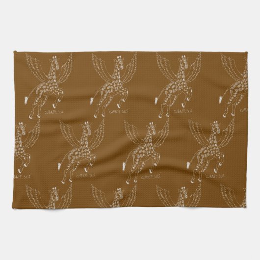 Giraffe + pegasus = Giraffsus Geschirrtuch (Horizontal)