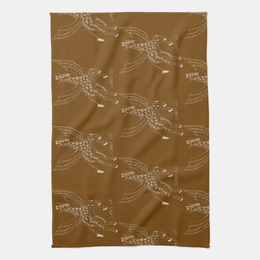 Giraffe + pegasus = Giraffsus Geschirrtuch (Vertikal)