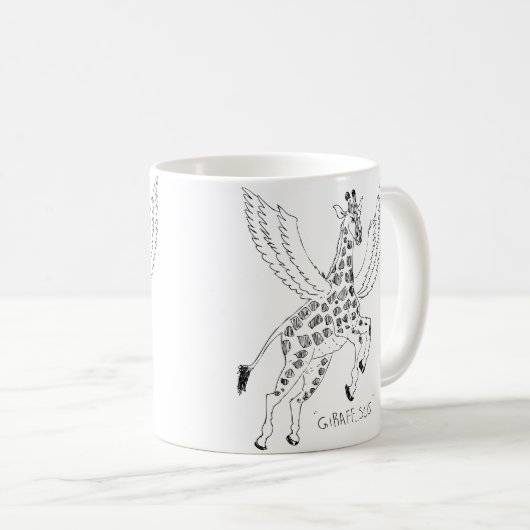 Giraffe + pegasus = Giraffsus Kaffeetasse (VorderseiteRechts)