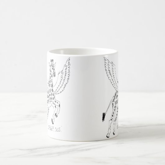 Giraffe + pegasus = Giraffsus Kaffeetasse (Mittel)