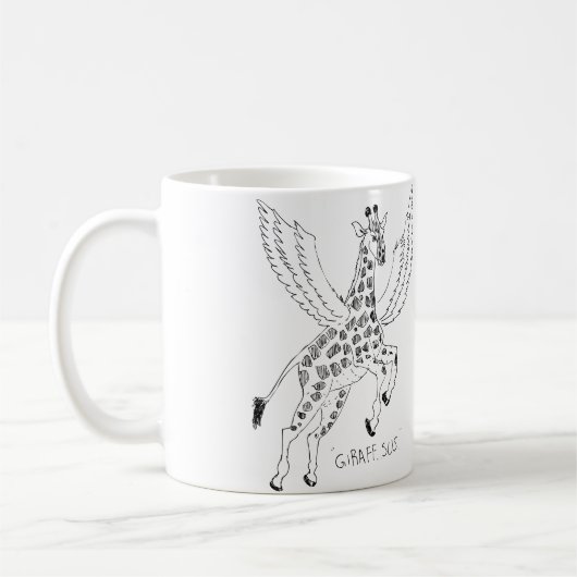 Giraffe + pegasus = Giraffsus Kaffeetasse (Links)