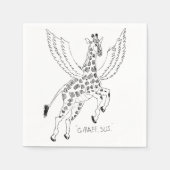 Giraffe + pegasus = Giraffsus Serviette (Vorderseite)