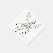 Giraffe + pegasus = Giraffsus Serviette (Ecke)