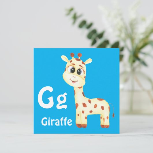 Giraffe personalisieren ABC: Buchstabe G - Ihren N (Stehend Vorderseite)