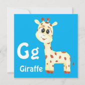 Giraffe personalisieren ABC: Buchstabe G - Ihren N (Vorderseite)