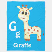 Giraffe personalisieren ABC: Buchstabe G - Ihren N Fleecedecke (Vorderseite)