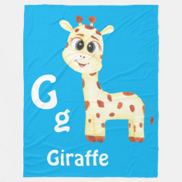 Giraffe personalisieren ABC: Buchstabe G - Ihren N Fleecedecke