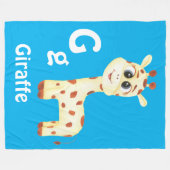 Giraffe personalisieren ABC: Buchstabe G - Ihren N Fleecedecke (Vorderseite (Horizontal))