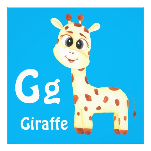 Giraffe personalisieren ABC: Buchstabe G - Ihren N Fotodruck (Vorne)