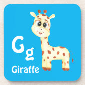 Giraffe personalisieren ABC: Buchstabe G - Ihren N Getränkeuntersetzer (Vorderseite)