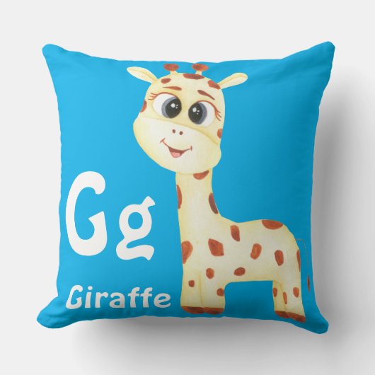 Giraffe personalisieren ABC: Buchstabe G - Ihren N Kissen (Vorderseite)