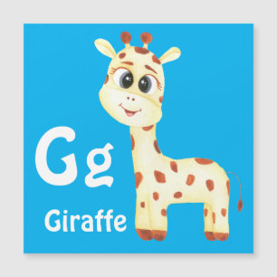 Giraffe personalisieren ABC: Buchstabe G - Ihren N Magnetkarte