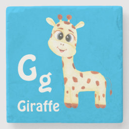 Giraffe personalisieren ABC: Buchstabe G - Ihren N Steinuntersetzer
