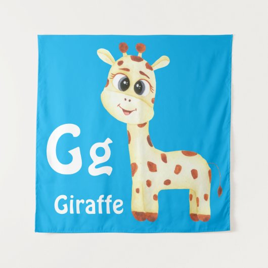Giraffe personalisieren ABC: Buchstabe G - Ihren N Wandteppich (Vorderseite)