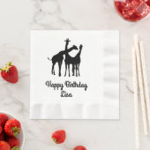 Giraffe Personalisiert Geburtstag Serviette (Beispiel)