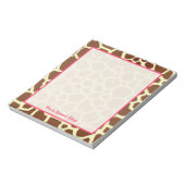 Giraffe Personalisiert Notepad Notizblock (Rotiert)