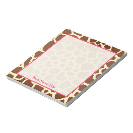 Giraffe Personalisiert Notepad Notizblock (Rotiert)