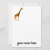 Giraffe Personalisiert Stationery Notecards Dankeskarte (Vorderseite)