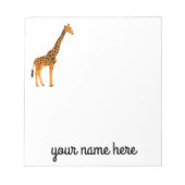 Giraffe Personalisiert Stationery Notepad Notizblock (Vorderseite)