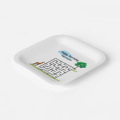 Giraffe personalisierte Geburtstagsmaze Puzzle-Tel Pappteller (Gewinkelt)