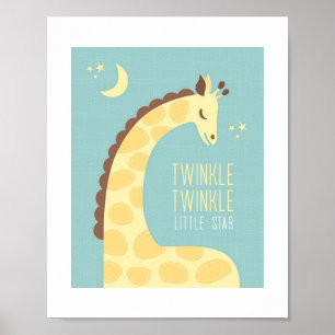 Giraffe Personalisiertes Kinderzimmer Plakatwerbun Poster