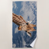 Giraffe Personalisiertes Strandtuch (Vorderseite)