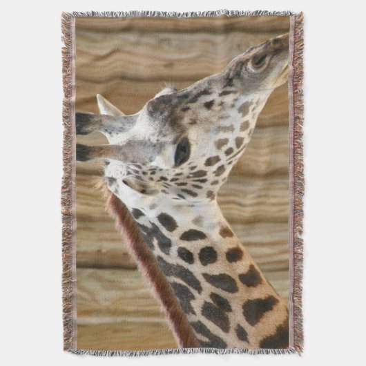 Giraffe Picture Throw Blanket Decke (Vorderseite Vertikal)