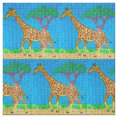 Giraffe - Pima-Baumwollstoff Stoff (Muster)