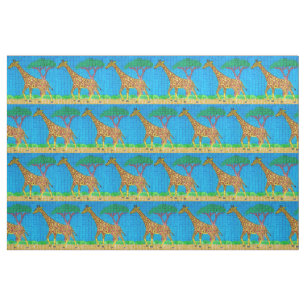 Giraffe - Pima-Baumwollstoff Stoff